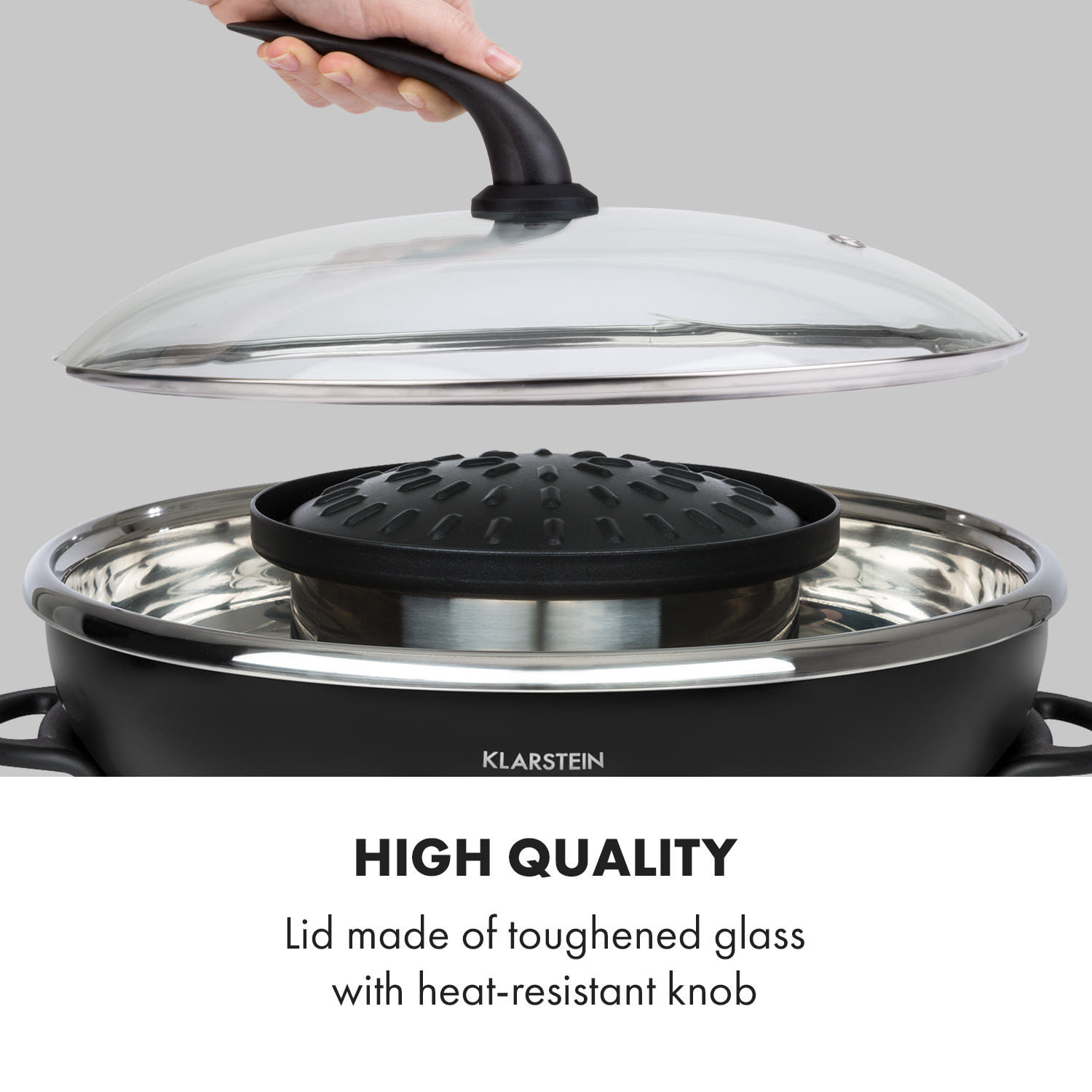 Klarstein Szechuan 2 v 1, hot pot a grilovacia platňa, objem 5 l, 1350/ 600 W, čierny – Obrázok 5