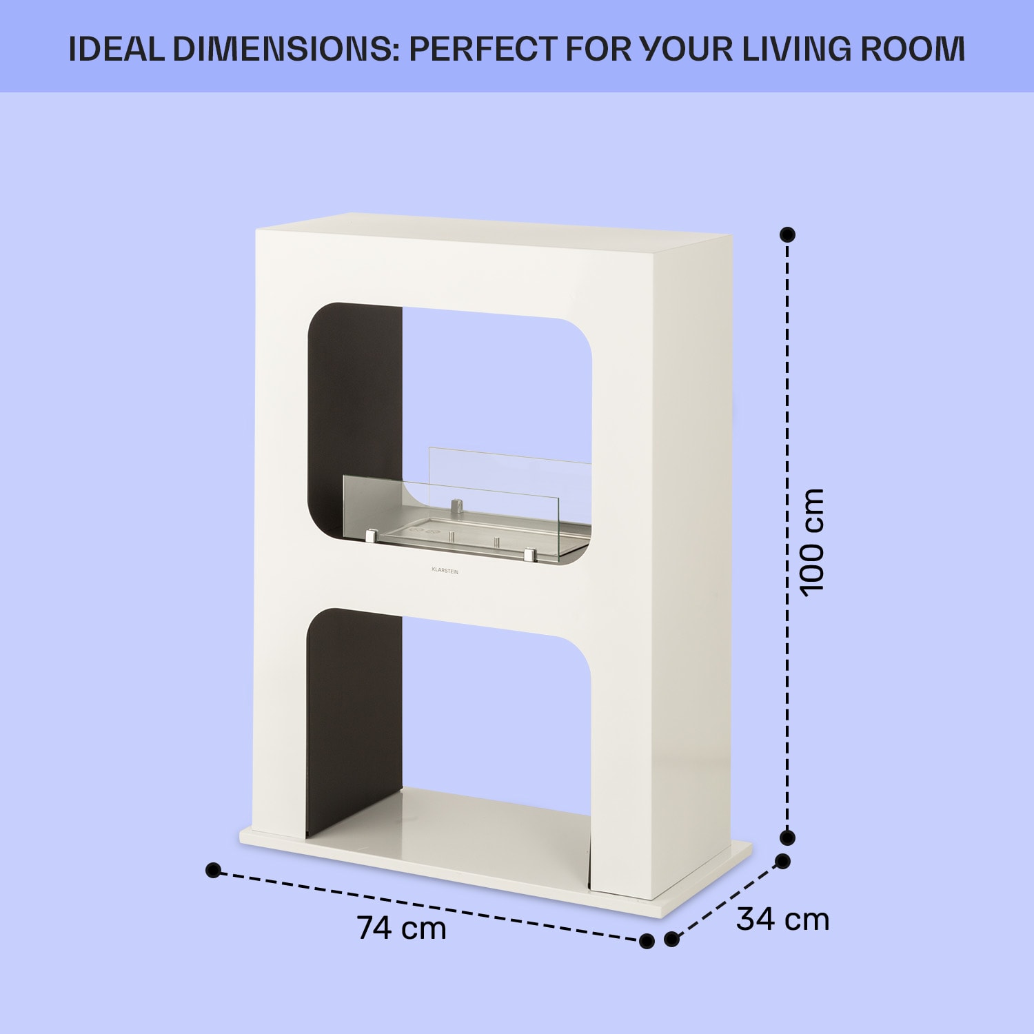Klarstein Phantasma Peña etanolový krb bez dymu a bez zápachu bio etanol – Obrázok 4