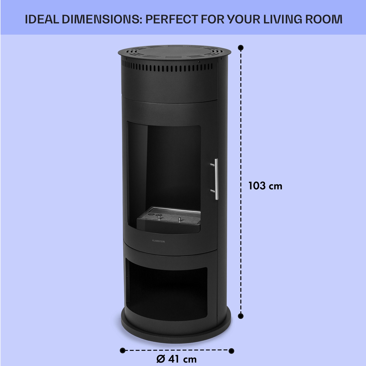 Klarstein Phantasma Calor, etanolový krb, bez dymu a bez zápachu, bezpečnostné sklo – Obrázok 4