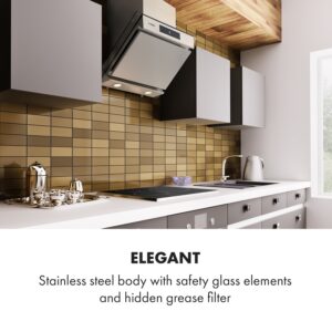 Klarstein Balzac Silent 60, digestor, 60 cm, nástenný, 604 m³/h, A, dotykové ovládanie, nehrdzavejúca oceľ