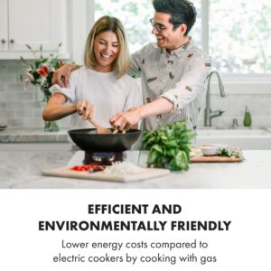 Klarstein Goldflame Domino, plynová varná doska, 2 mosadzné horáky, sklokeramika