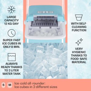 Klarstein Arctic Porter, výrobník ľadu, kužeľovité kúsky ľadu, 12 kg/24 h, nehrdzavejúca oceľ
