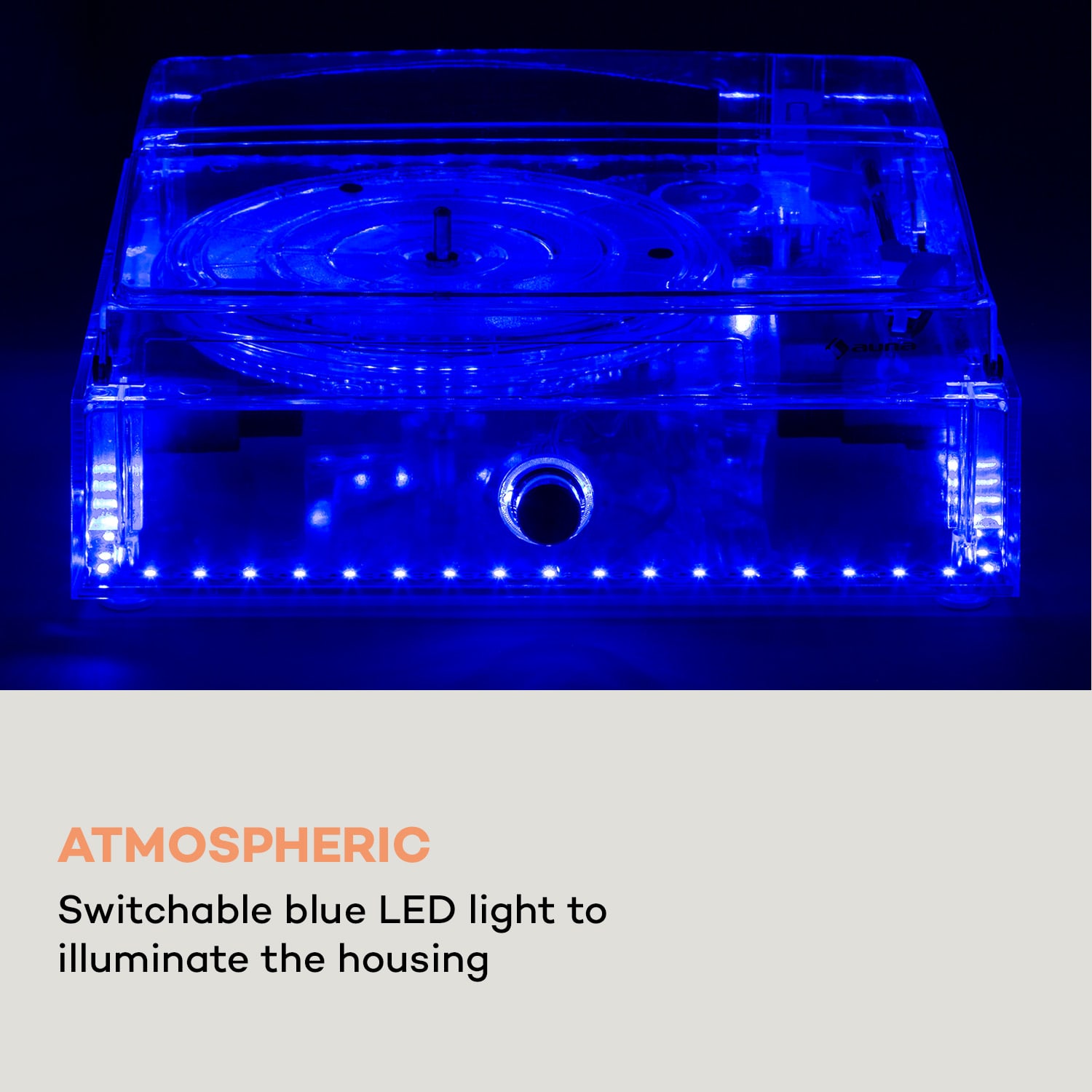 Auna ClearTech, gramofón, 33/45/78 otáčok za minútu, Bluetooth, stereo reproduktory – Obrázok 4