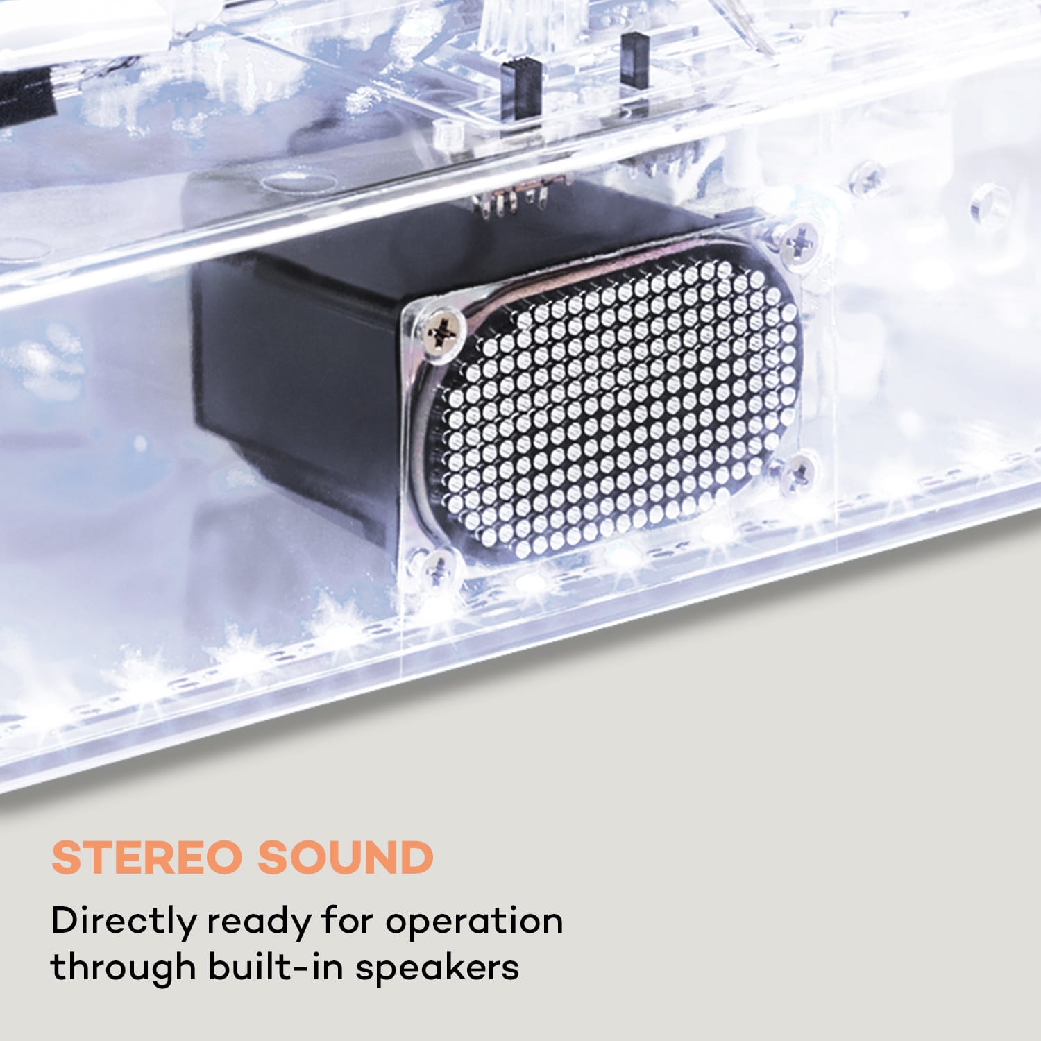 Auna ClearTech, gramofón, 33/45/78 otáčok za minútu, Bluetooth, stereo reproduktory – Obrázok 5