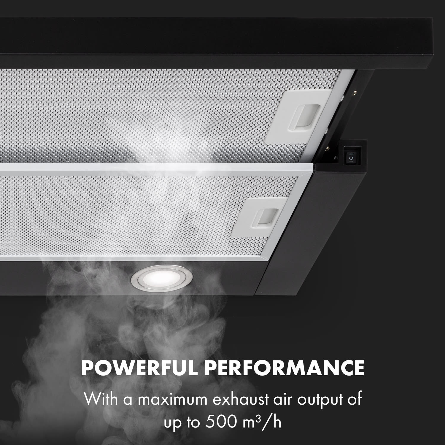 Klarstein Mariana 60, plochý digestor, 500 m³/h, odsávanie vzduchu, LED – Obrázok 2