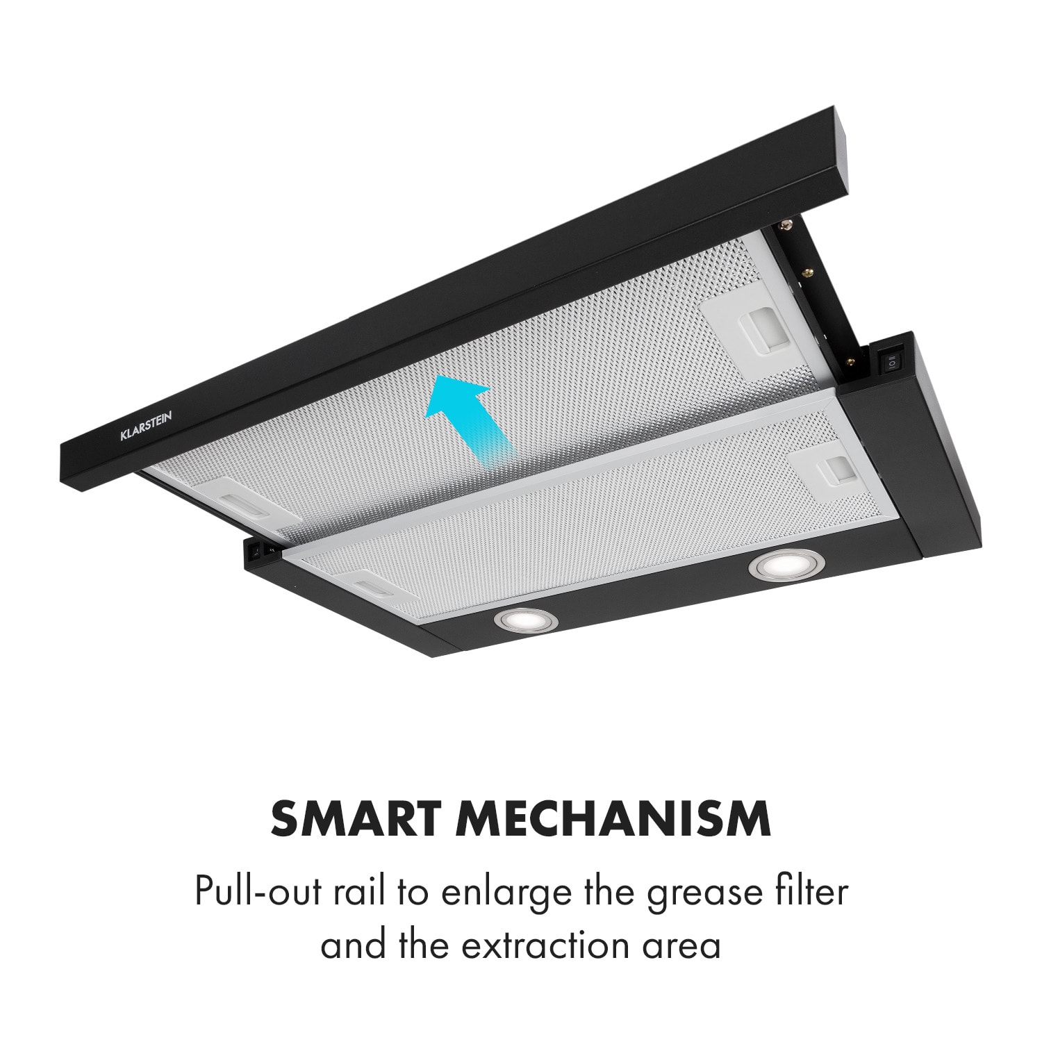 Klarstein Mariana 60, plochý digestor, 500 m³/h, odsávanie vzduchu, LED – Obrázok 5
