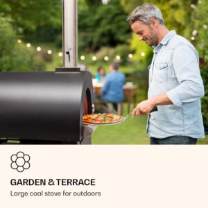 Klarstein Diavolo Napoletana, pec na pizzu, na drevené uhlie, nehrdzavejúca oceľ