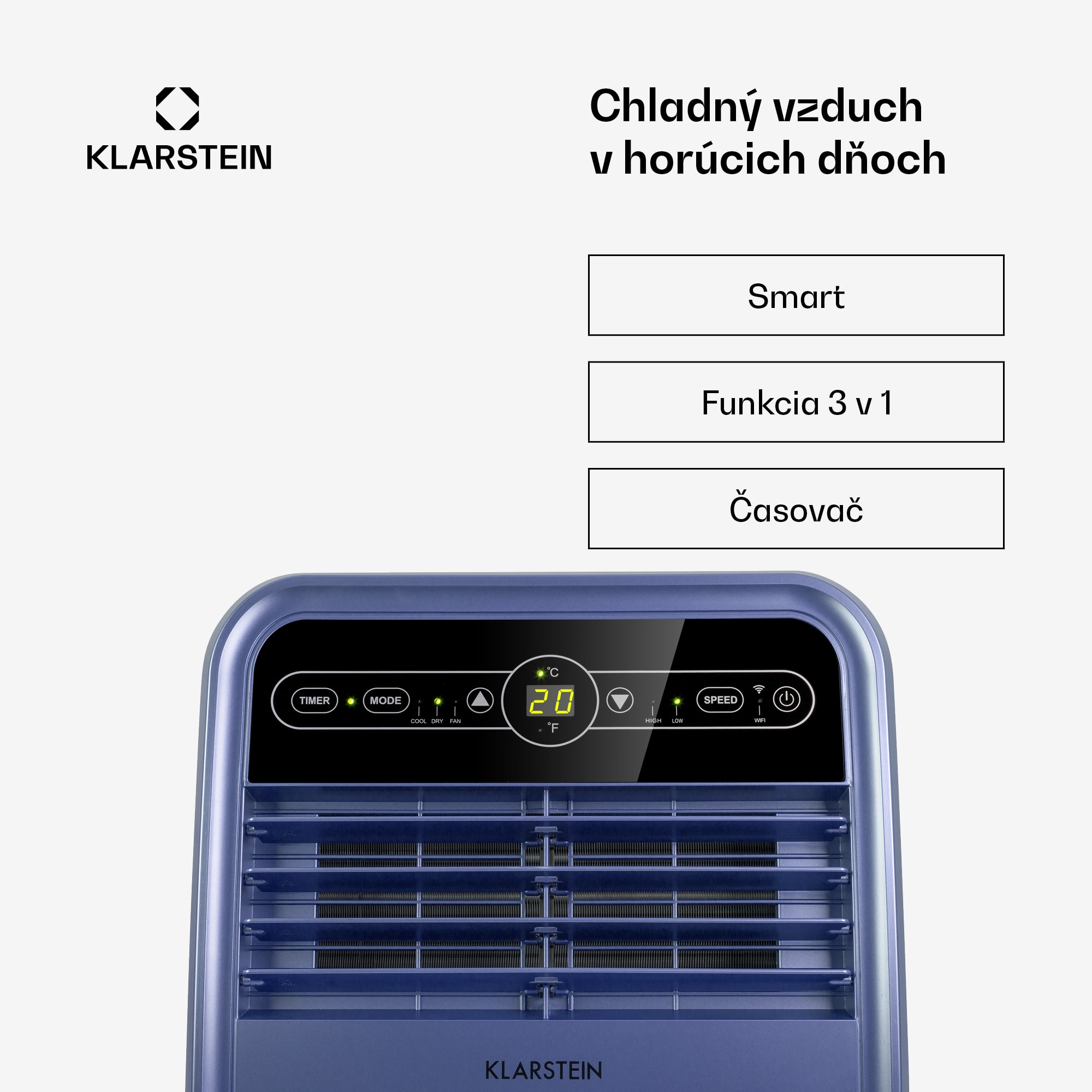 Klarstein Metrobreeze New York Smart 7k, mobilná klimatizácia, 7000 BTU/2,1 kW, A, diaľkový ovládač