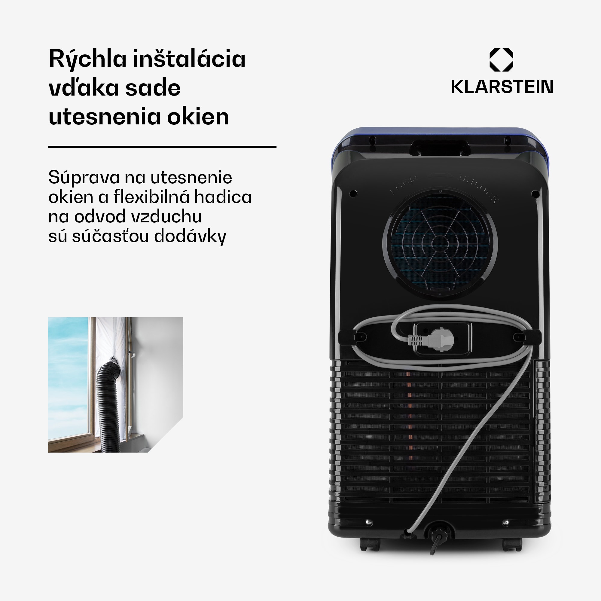 Klarstein Metrobreeze New York Smart 7k, mobilná klimatizácia, 7000 BTU/2,1 kW, A, diaľkový ovládač – Obrázok 4