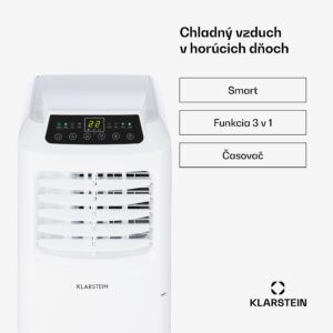 Klarstein Pure Blizzard Smart 9k, mobilná klimatizácia, 9 000 BTU/2,6 kW, A, diaľkový ovládač