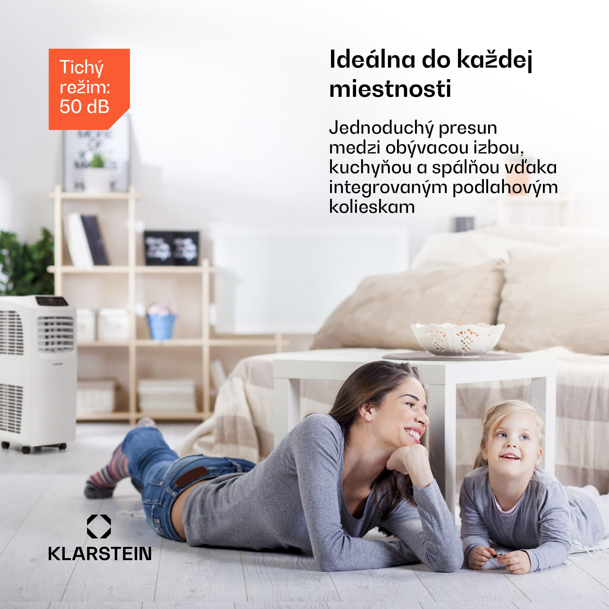 Klarstein Pure Blizzard Smart 9k, mobilná klimatizácia, 9 000 BTU/2,6 kW, A, diaľkový ovládač – Obrázok 3