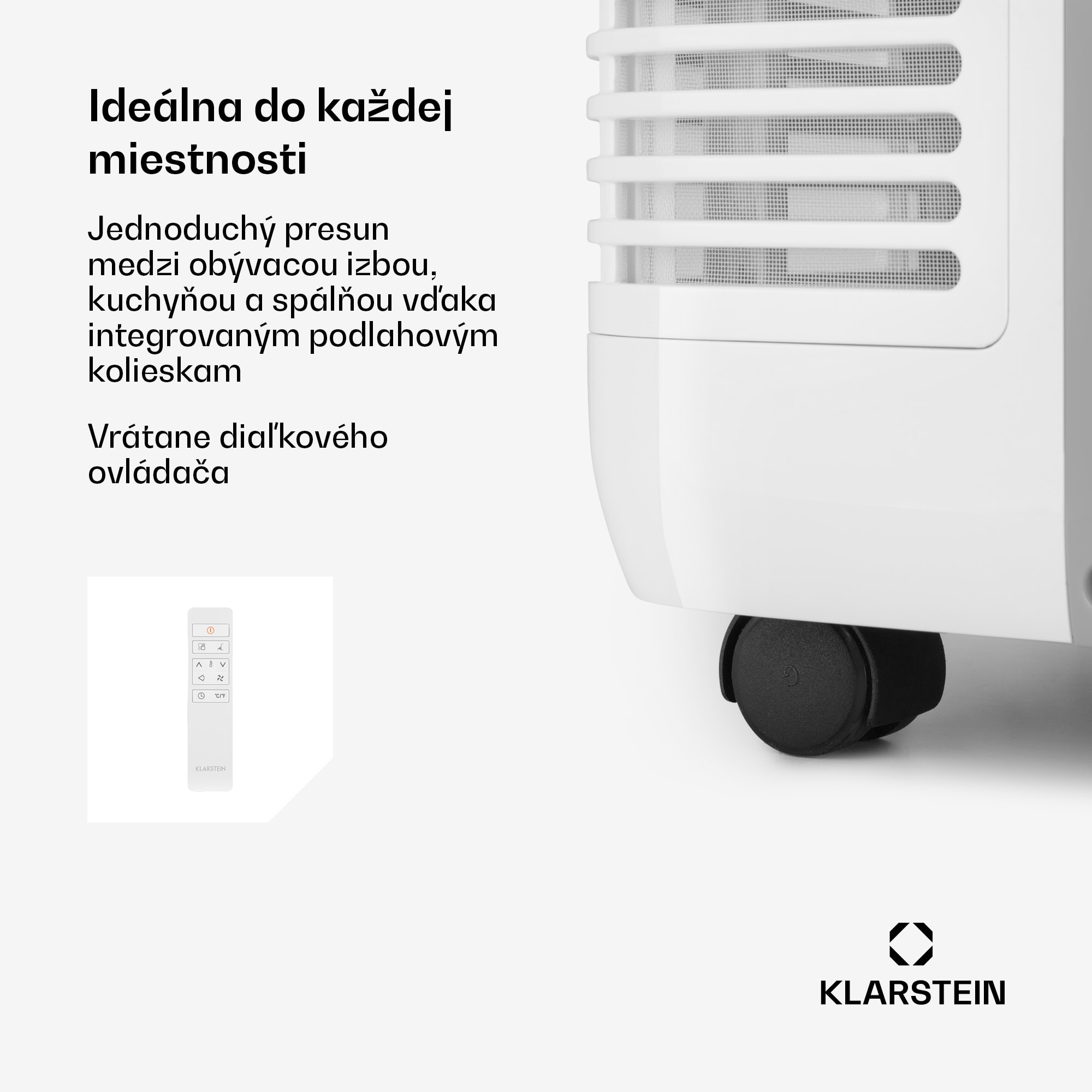 Klarstein Grandbreeze Eco 12K, mobilná klimatizácia 3 v 1, 460 m³/h, 12 000 BTU/1,35 kW – Obrázok 3