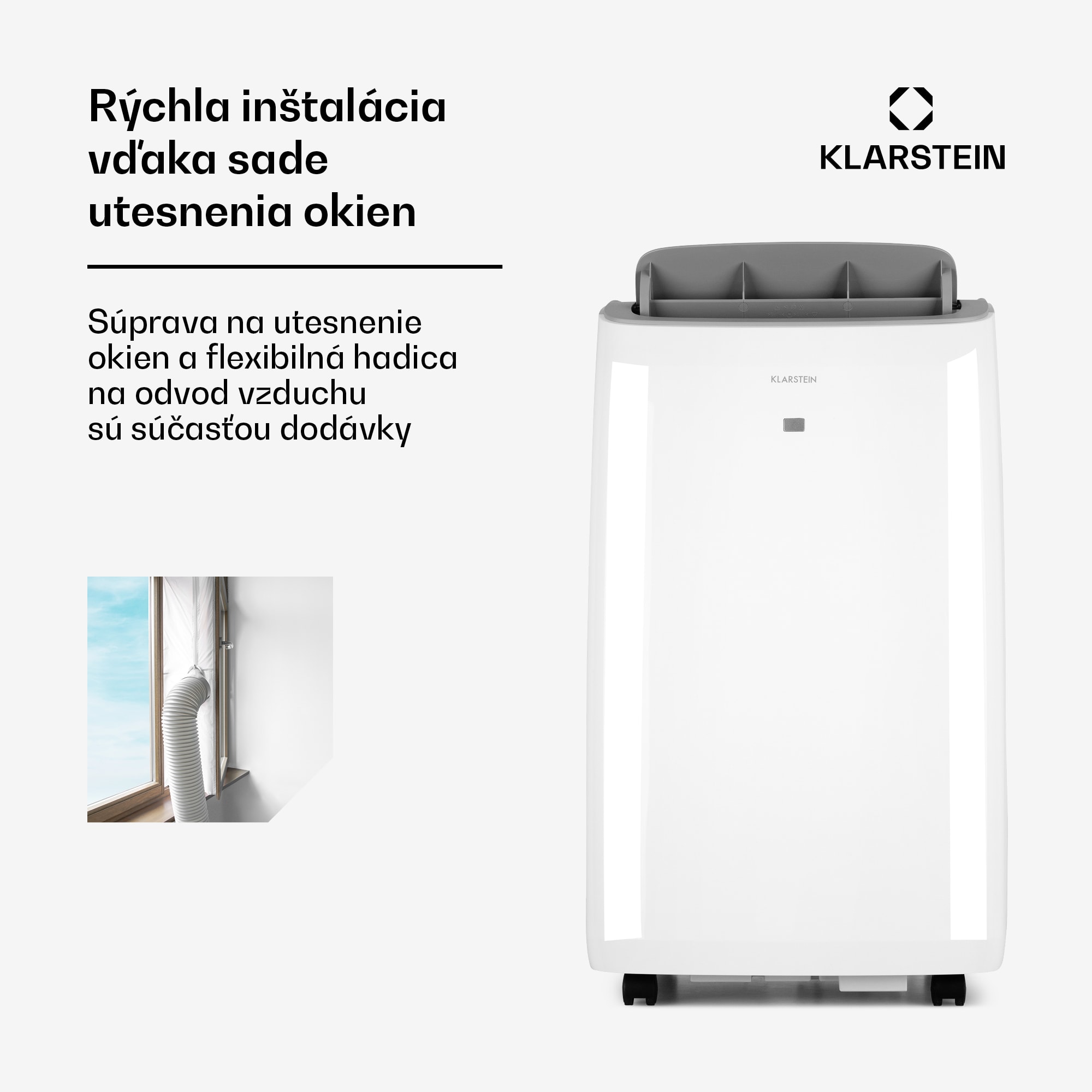 Klarstein Grandbreeze Eco 12K, mobilná klimatizácia 3 v 1, 460 m³/h, 12 000 BTU/1,35 kW – Obrázok 4