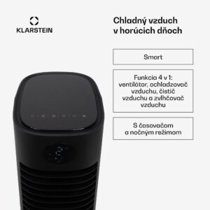 Klarstein Skytower Grand Smart, ochladzovač vzduchu, 80 W, 480 m³/h, 8 l, mobilný