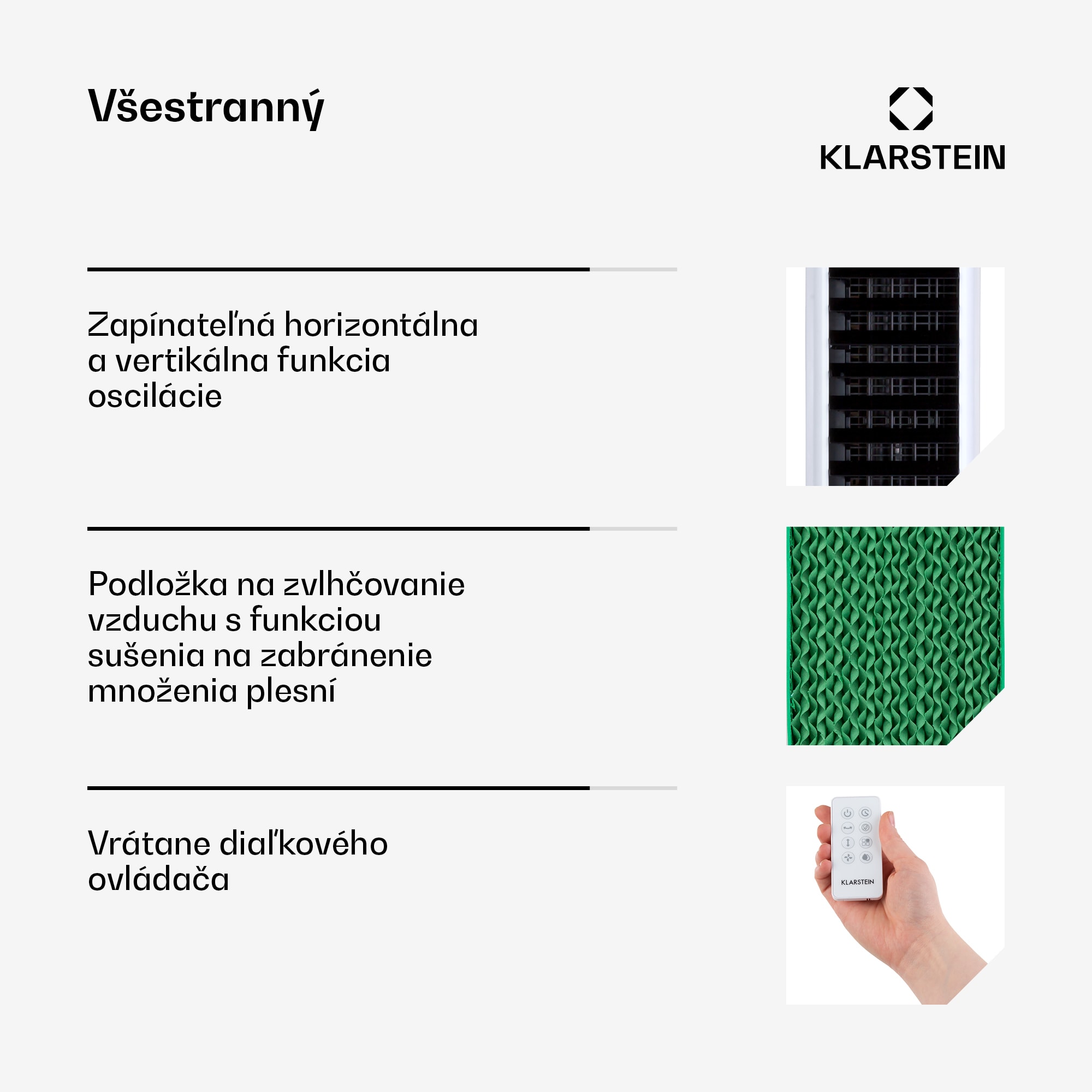 Klarstein Skytower 360° Smart, ochladzovač vzduchu, 60 W, 450 m³/h, 6 l, mobilný – Obrázok 4