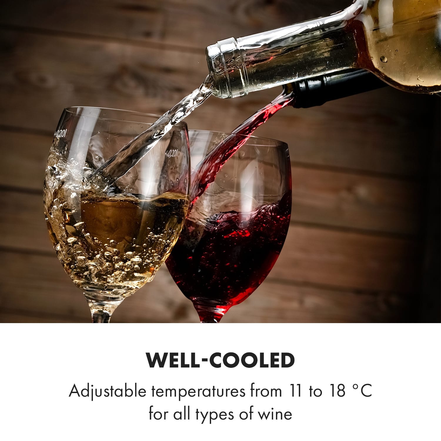 Klarstein Bellevin 8 Uno, vinotéka, 23 l, 11–18°C, 1 zóna – Obrázok 5