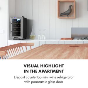 Klarstein Reserva 8 Uno, vinotéka, 23 l, 8 fliaš, 11–18°C, 26 dB, nehrdzavejúca oceľ