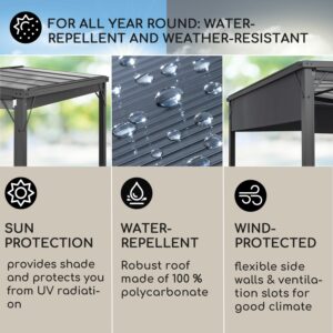 Blumfeldt Pantheon Cortina Solid Sky, pergola, prístrešok, 3 x 4 m, polykarbonát