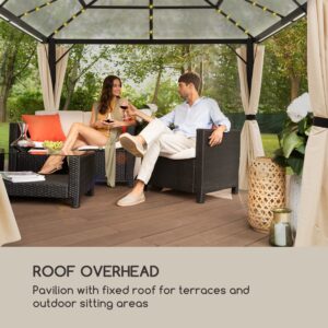 Blumfeldt Pantheon Solid Sky Ambient Solar, altánok, sivá strecha, 3 x 3 m, polykarbonát, hliník