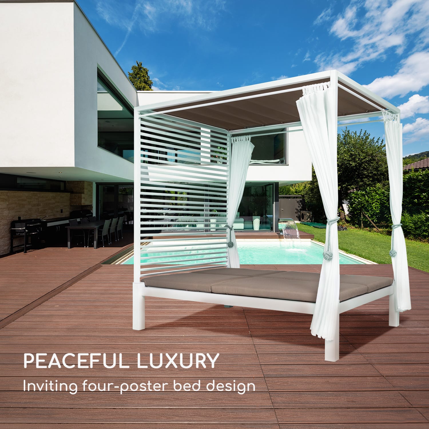 Blumfeldt Eremitage Double Lux, lehátko, 4 polohy, pre 2 osoby, 6 cm čalúnenie – Obrázok 3