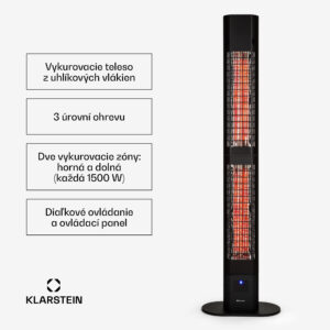 Blumfeldt Heat Guru 3000, sálavý ohrievač, 3000 W, IP54, na vonkajšie použitie, diaľkové ovládanie