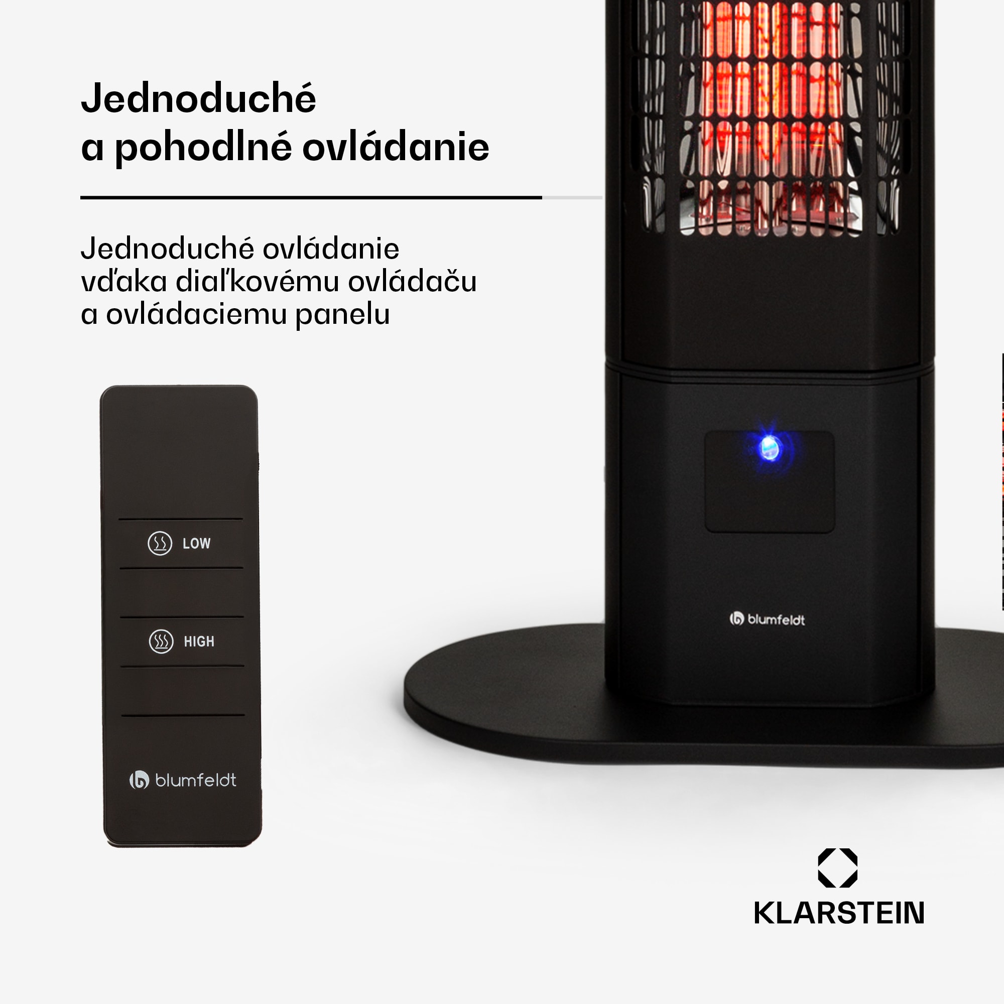 Blumfeldt Heat Guru 3000, sálavý ohrievač, 3000 W, IP54, na vonkajšie použitie, diaľkové ovládanie – Obrázok 3