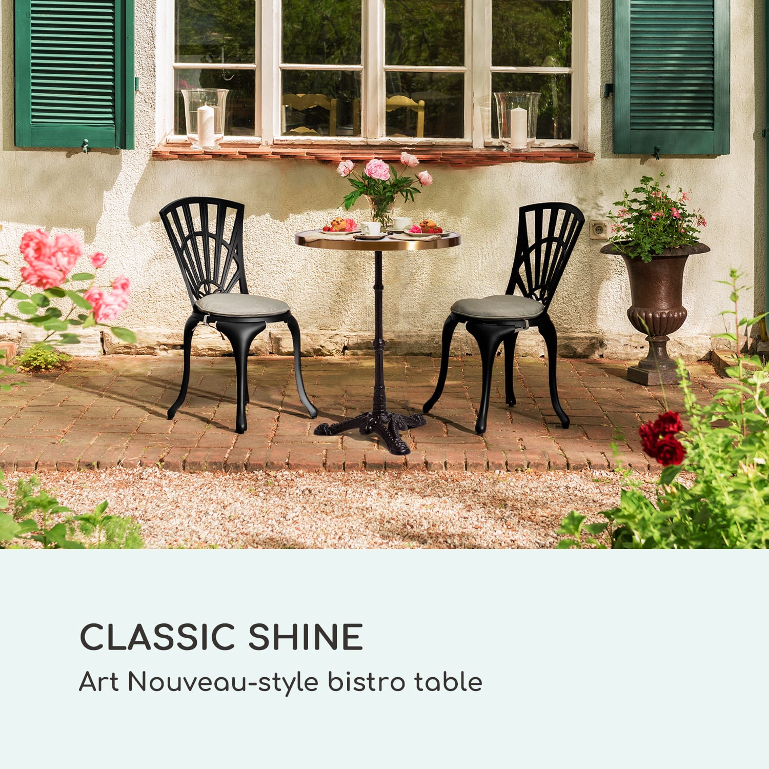 Blumfeldt Patras Lux, bistro stôl s trojnohým podstavcom, mramorový stôl, Ø: 57,5 cm, výška: 72 cm