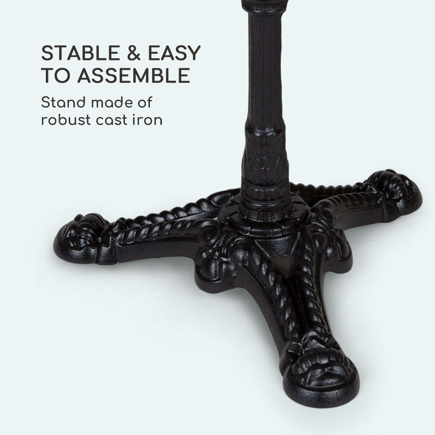 Blumfeldt Patras Lux, bistro stôl s trojnohým podstavcom, mramorový stôl, Ø: 57,5 cm, výška: 72 cm – Obrázok 4