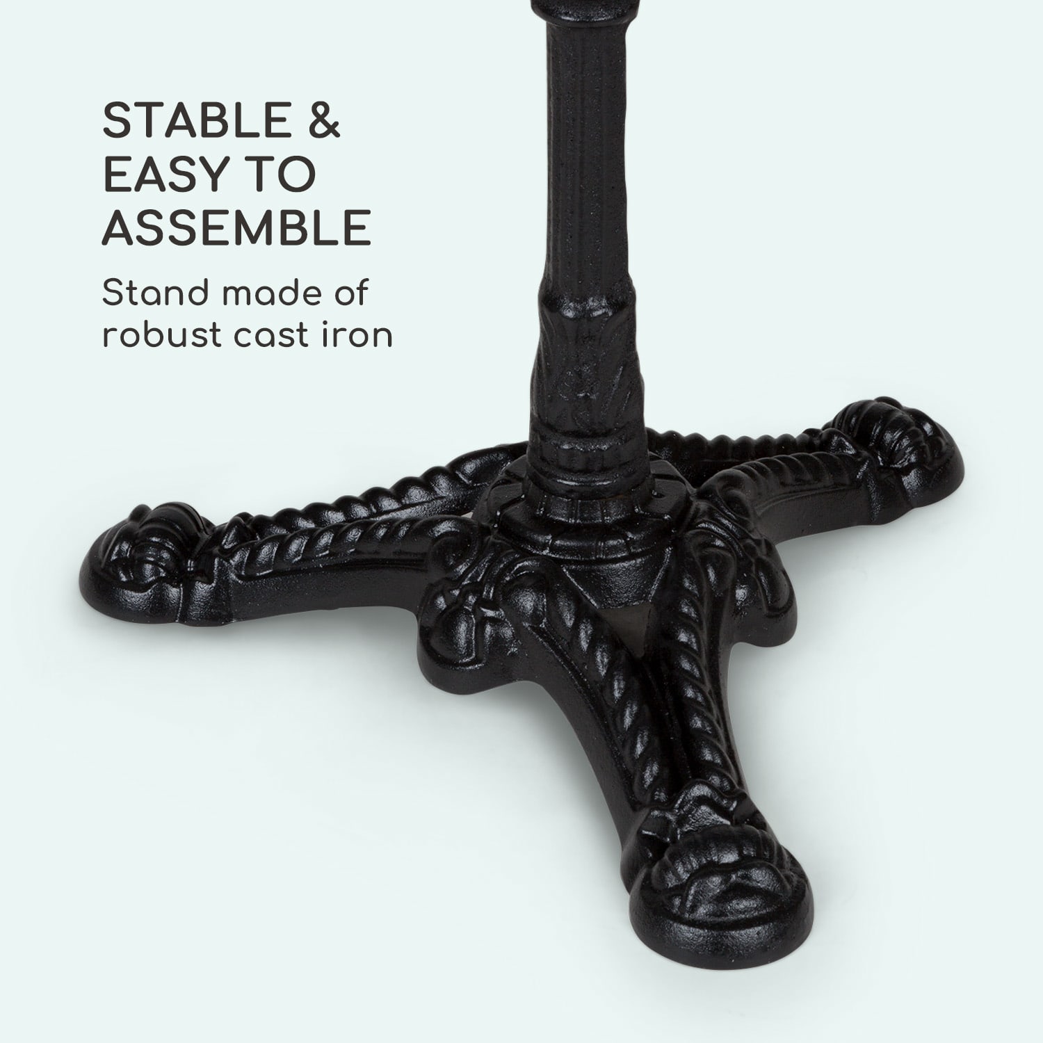 Blumfeldt Patras Lux, bistro stôl s trojnohým podstavcom, mramorový stôl, Ø: 57,5 cm, výška: 72 cm – Obrázok 4