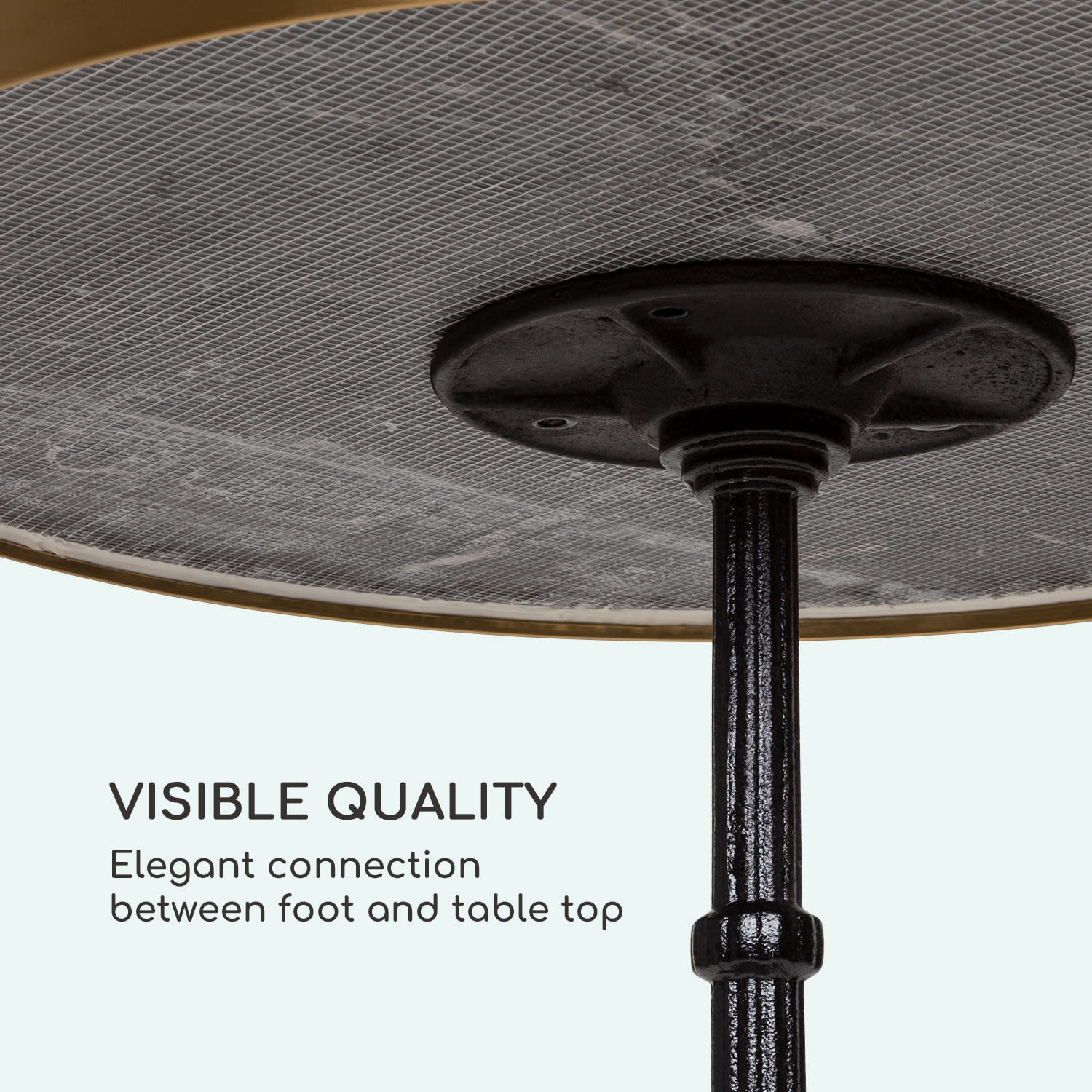 Blumfeldt Patras Lux, bistro stôl s trojnohým podstavcom, mramorový stôl, Ø: 57,5 cm, výška: 72 cm – Obrázok 5