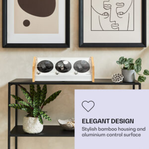 Klarstein Garonne 6, naťahovač hodiniek, 3 otočné taniere, pre 6 hodiniek, 3 rýchlosti, 4 režimy, bambus