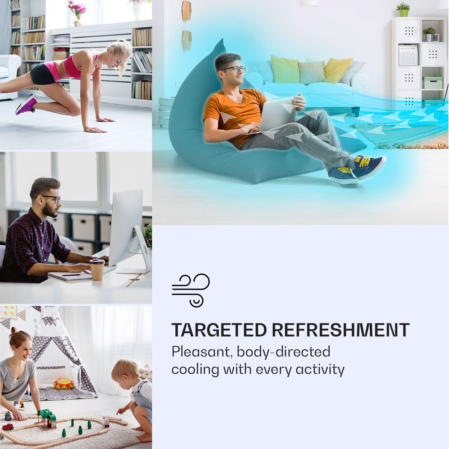 Klarstein IceWind Max, 3 v 1 ochladzovač vzduchu, 60 W, 330 m³/h, 6 l, oscilácia, časovač, diaľkový ovládač – Obrázok 2