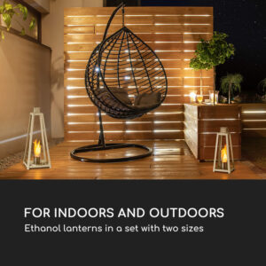 Blumfeldt Fiamme Triangolo, etanolové lampáše, súprava 2 kusov, horák z nehrdzavejúcej ocele, 0,3 litra, doba horenia 4 hodiny