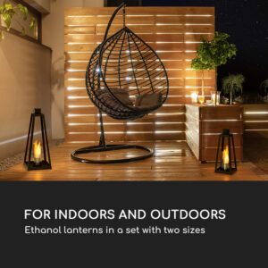 Blumfeldt Fiamme Triangolo, etanolové lampáše, súprava 2 kusov, horák z nehrdzavejúcej ocele, 0,3 litra, doba horenia 4 hodiny