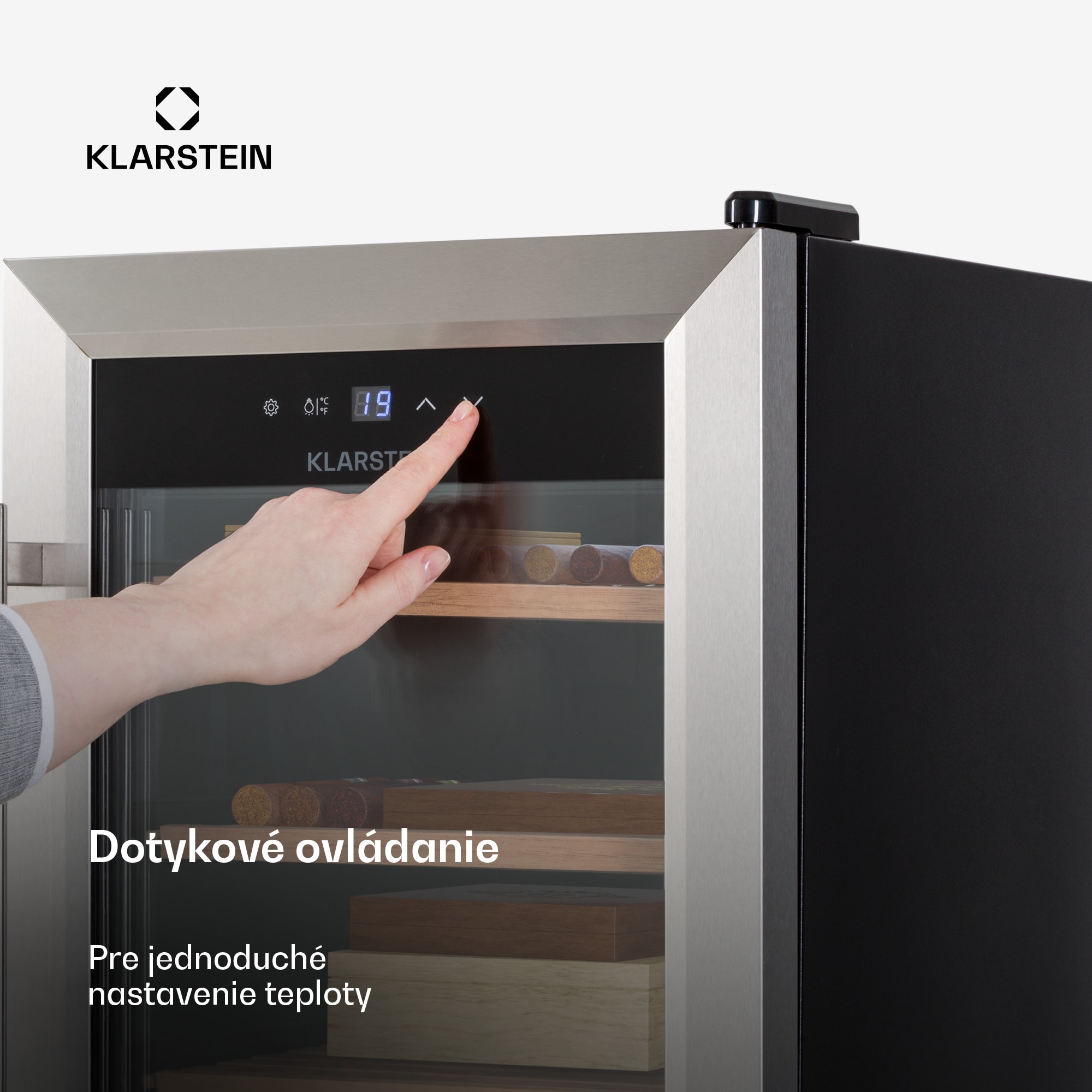 Klarstein El Presidente 37, humidor na cigary, 37 l, 2 zásuvky, 1 priehradka z cédrového dreva – Obrázok 5