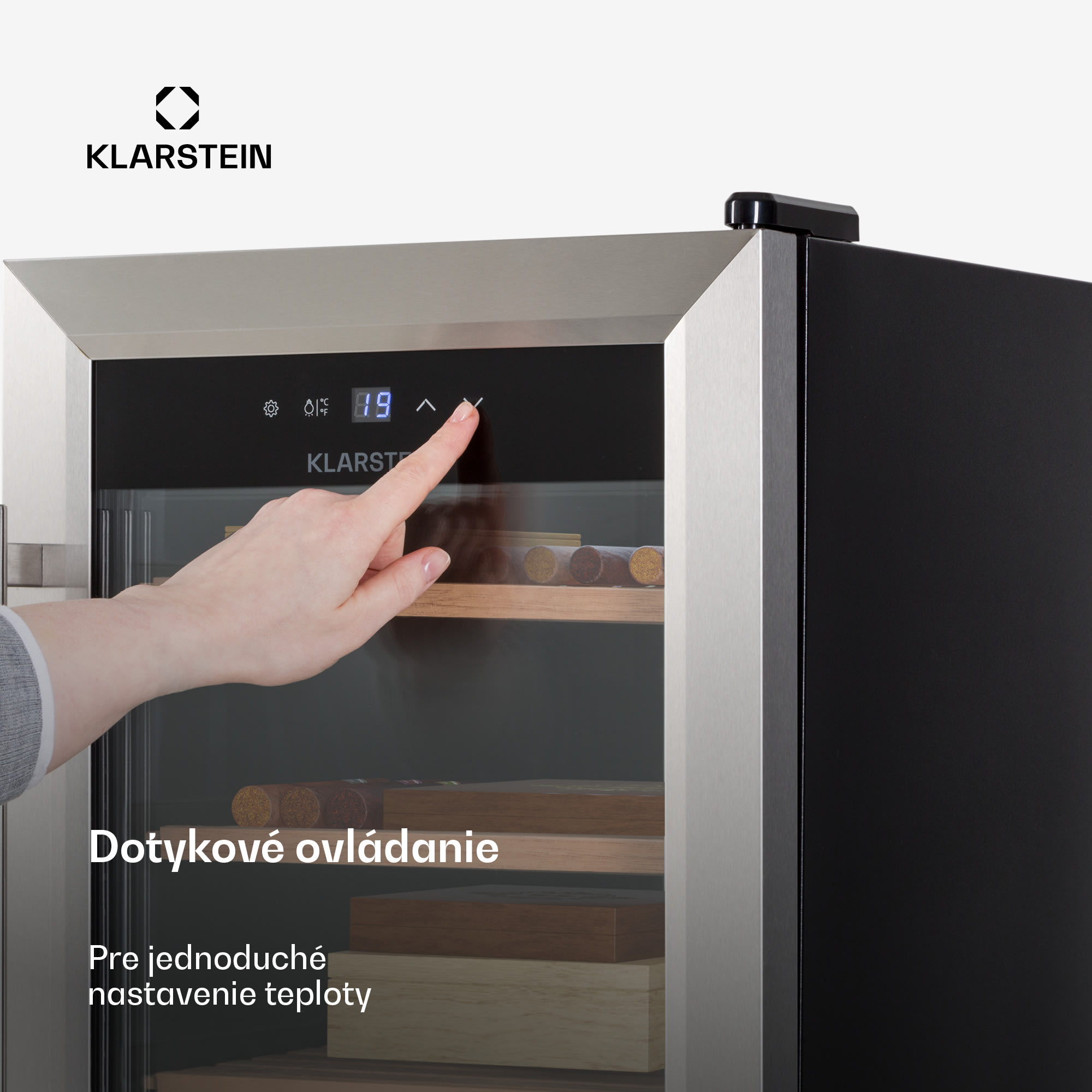 Klarstein El Presidente 48, humidor na cigary, 48 l, 2 zásuvky, 1 priehradka z cédrového dreva – Obrázok 5