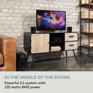 Auna Areal 525 DG, 5.1 systém domáceho kina, 125 W RMS, optický vstup, BT, USB, SD, AUX, diaľkový ovládač