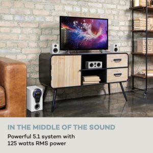 Auna Areal 525 DG, 5.1 systém domáceho kina, 125 W RMS, optický vstup, BT, USB, SD, AUX, diaľkový ovládač