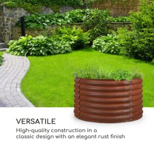 Blumfeldt Rust Grow, vyvýšený záhon, záhradný záhon, pozinkovaný oceľový plech, hrdzavá úprava