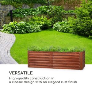 Blumfeldt Rust Grow, vyvýšený záhon, záhradný záhon, pozinkovaný oceľový plech, hrdzavá úprava