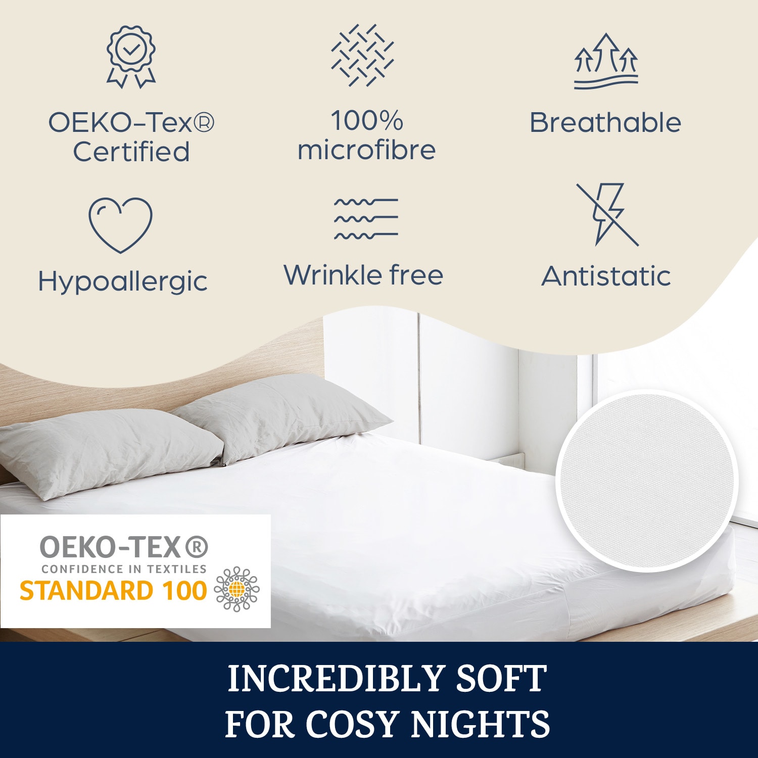 Sleepwise Soft Wonder-Edition, elastická plachta na posteľ, 180 – 200 x 200 cm, mikrovlákno