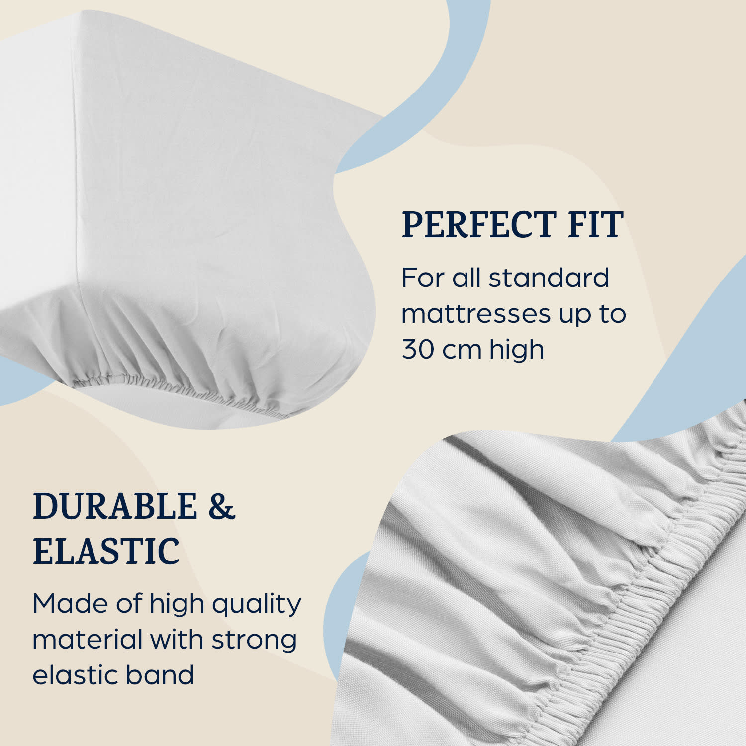 Sleepwise Soft Wonder-Edition, elastická plachta na posteľ, 180 – 200 x 200 cm, mikrovlákno – Obrázok 2