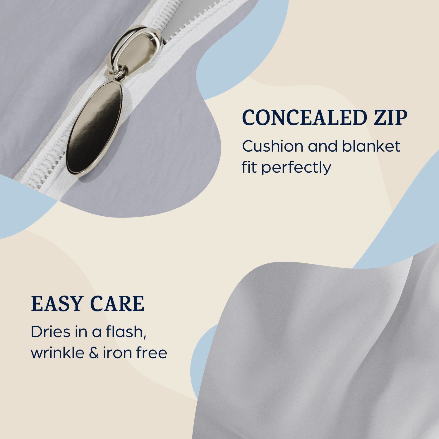 Sleepwise Traumwolle Biber, posteľná bielizeň, 135x200 cm – Obrázok 2