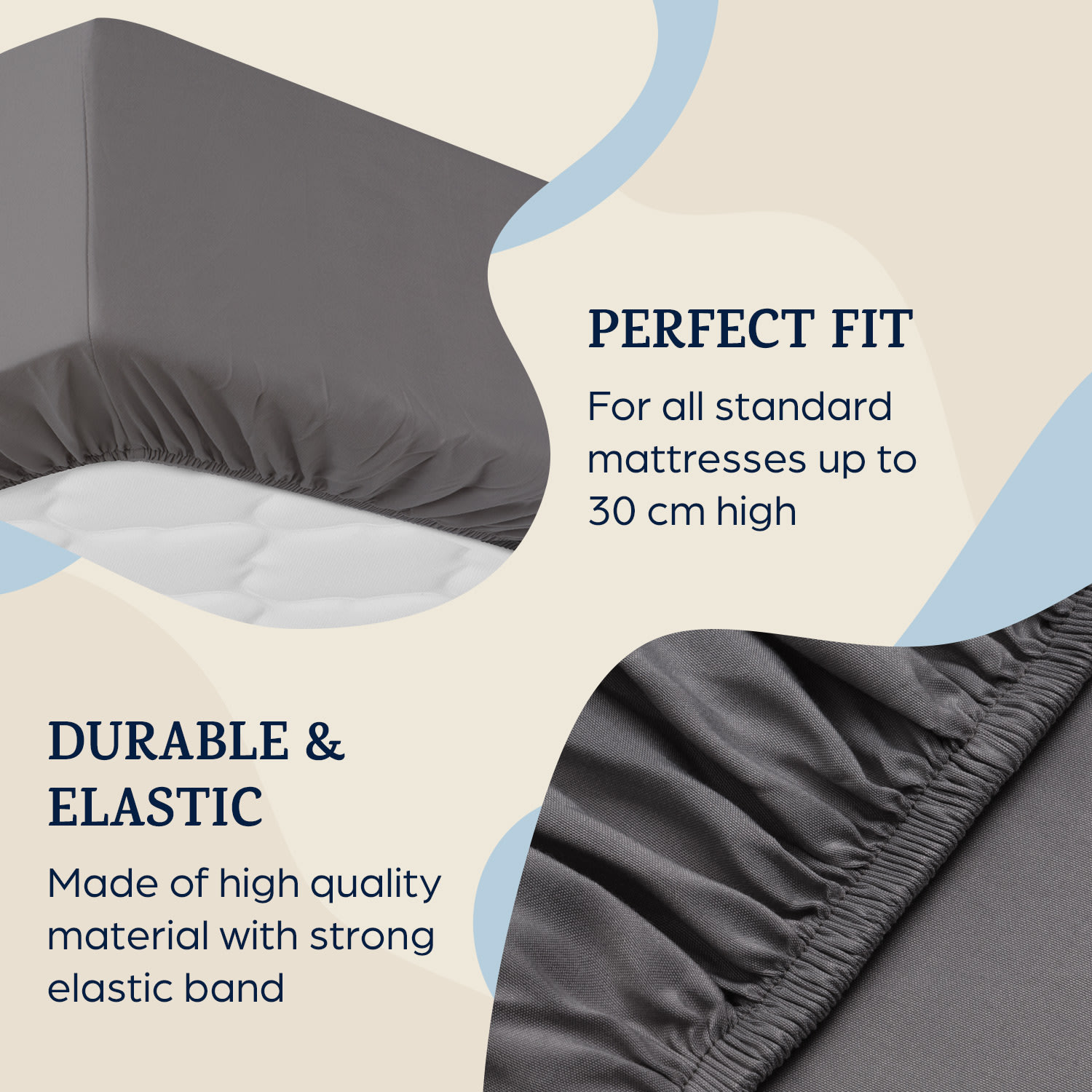 Sleepwise Soft Wonder-Edition, elastická plachta na posteľ, 140 – 160 × 200 cm, mikrovlákno – Obrázok 2