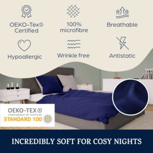 Sleepwise Soft Wonder-Edition, posteľná bielizeň, tmavomodrá, 155 × 200 cm, 80 x 80 cm