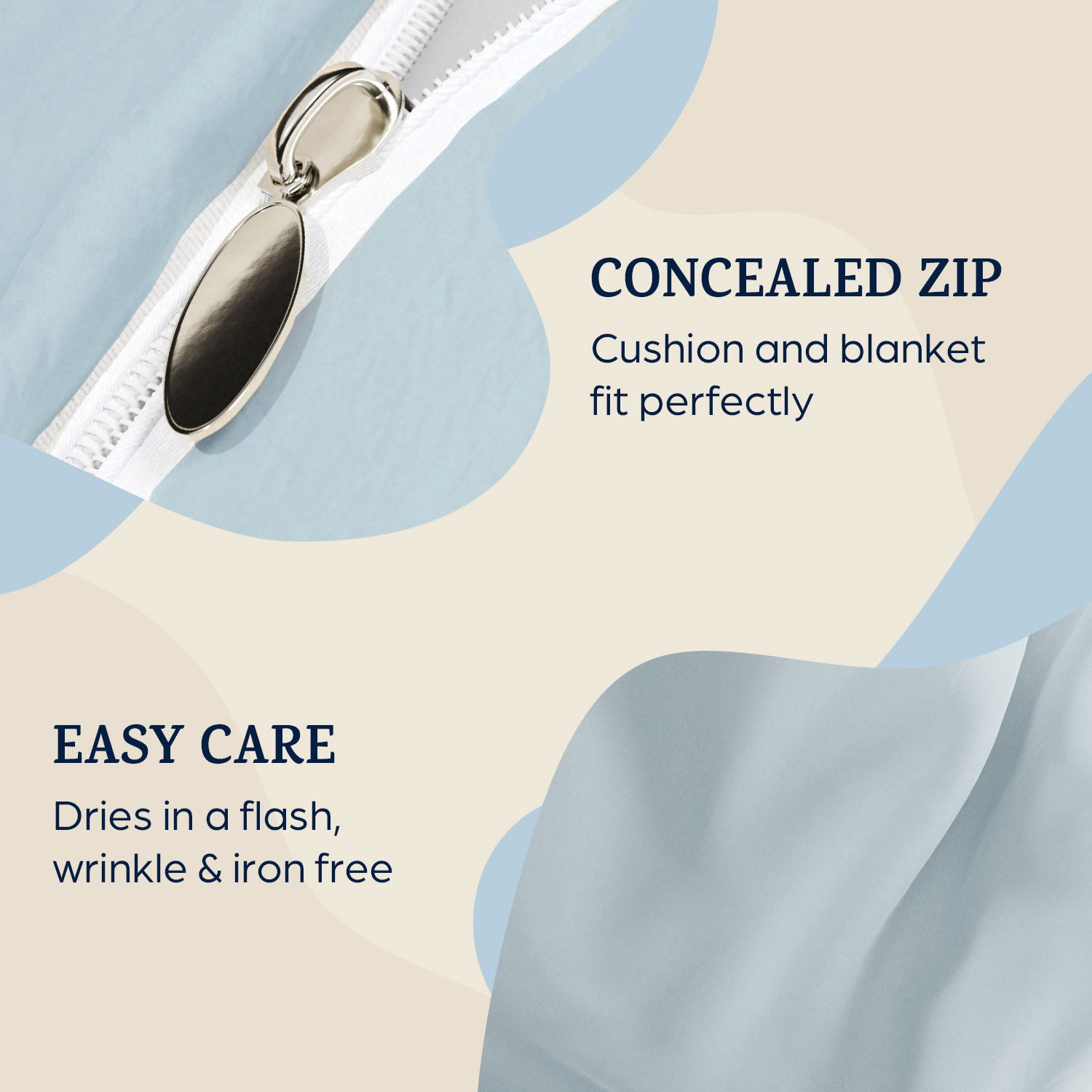 Sleepwise Traumwolle Biber, posteľná bielizeň, 200x200 cm – Obrázok 2