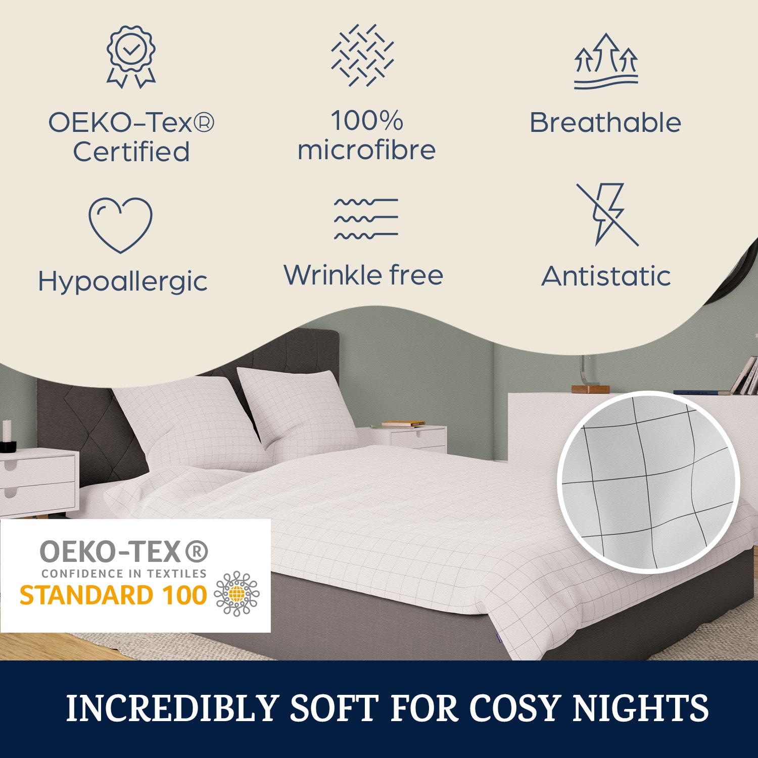 Sleepwise Soft Wonder-Edition, posteľná bielizeň, 155x200 cm