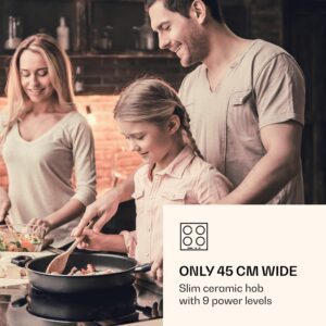 Klarstein Virtuosa 3 Slim, varná doska, 5000 W, 3 zóny, Dualzone, časovač, keramika