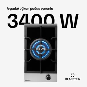 Klarstein Alchemist, plynová varná doska, 1 wok horák, sklokeramika