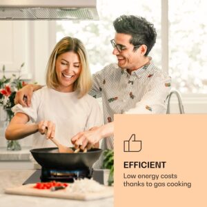 Klarstein Goldflame, plynová varná doska, 1 wok horák, sklokeramika